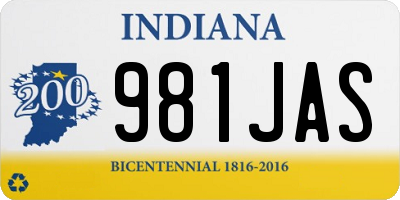 IN license plate 981JAS