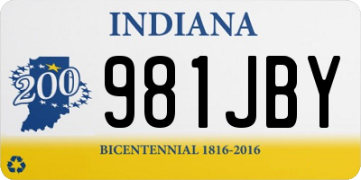 IN license plate 981JBY