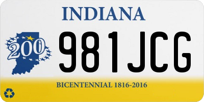 IN license plate 981JCG