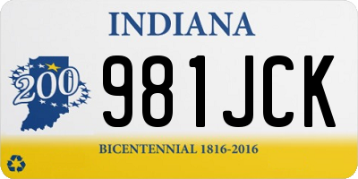 IN license plate 981JCK