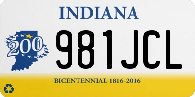 IN license plate 981JCL
