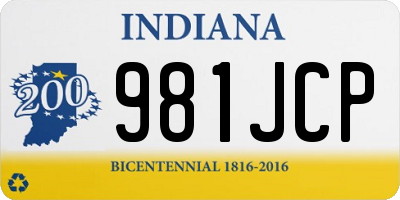 IN license plate 981JCP