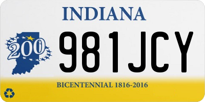 IN license plate 981JCY