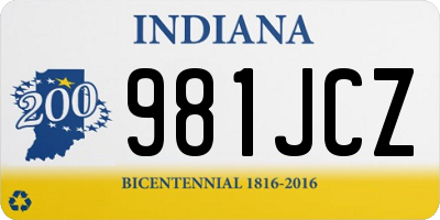 IN license plate 981JCZ