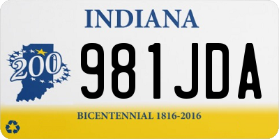 IN license plate 981JDA
