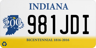IN license plate 981JDI