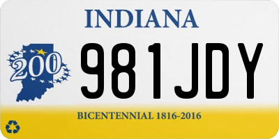 IN license plate 981JDY
