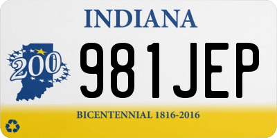 IN license plate 981JEP