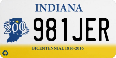 IN license plate 981JER