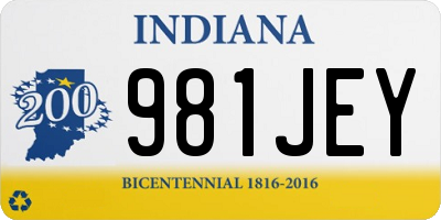 IN license plate 981JEY