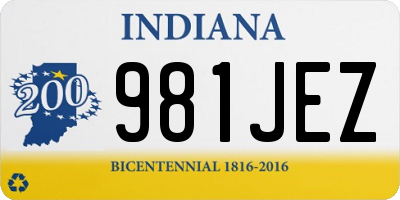 IN license plate 981JEZ