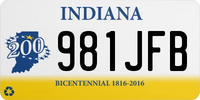 IN license plate 981JFB