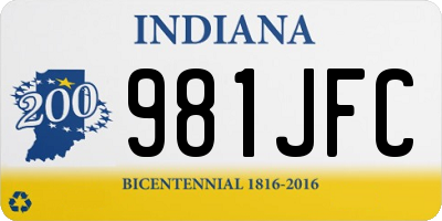 IN license plate 981JFC
