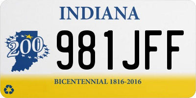 IN license plate 981JFF