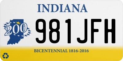 IN license plate 981JFH
