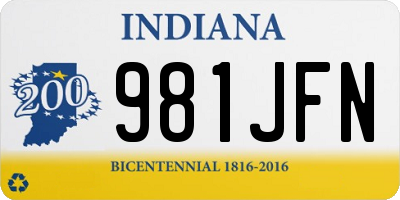 IN license plate 981JFN