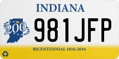 IN license plate 981JFP