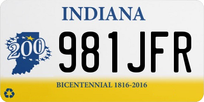 IN license plate 981JFR