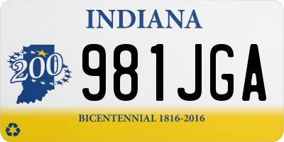 IN license plate 981JGA