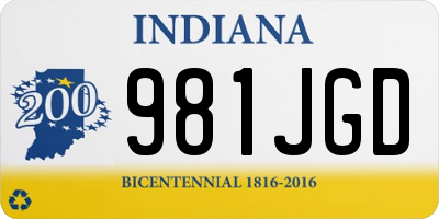 IN license plate 981JGD