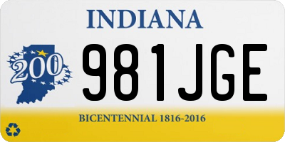 IN license plate 981JGE
