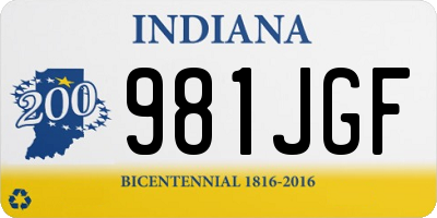 IN license plate 981JGF