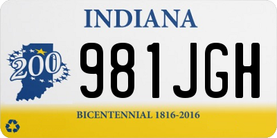 IN license plate 981JGH