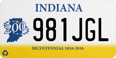 IN license plate 981JGL