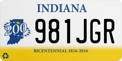 IN license plate 981JGR