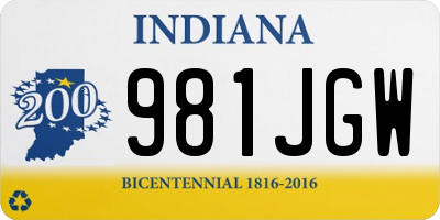 IN license plate 981JGW