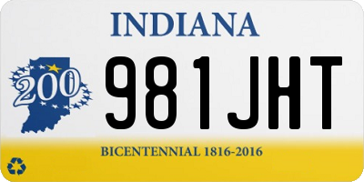 IN license plate 981JHT