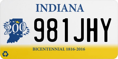 IN license plate 981JHY
