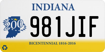 IN license plate 981JIF