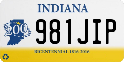 IN license plate 981JIP