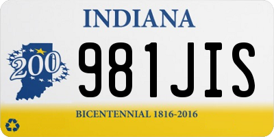 IN license plate 981JIS