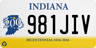 IN license plate 981JIV