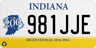 IN license plate 981JJE