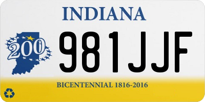 IN license plate 981JJF