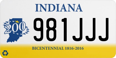 IN license plate 981JJJ
