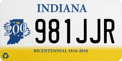 IN license plate 981JJR