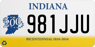 IN license plate 981JJU