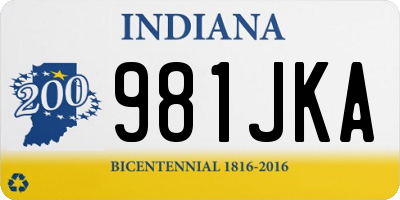 IN license plate 981JKA