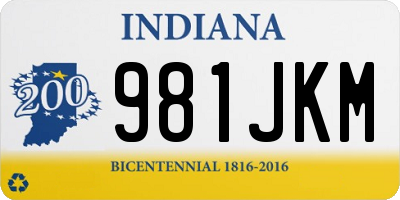 IN license plate 981JKM
