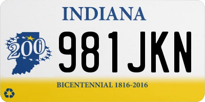 IN license plate 981JKN
