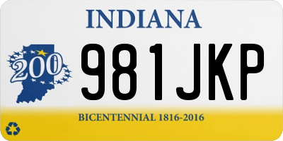 IN license plate 981JKP