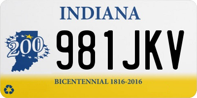 IN license plate 981JKV