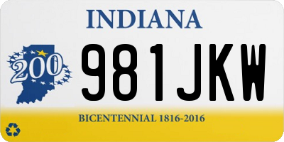 IN license plate 981JKW