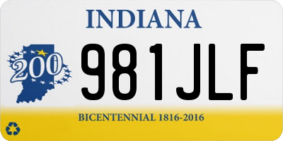 IN license plate 981JLF