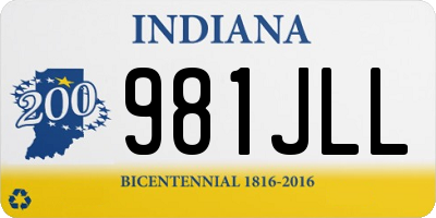 IN license plate 981JLL