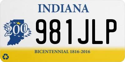 IN license plate 981JLP